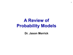 Review of Probability Models