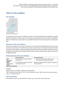 Litter on the seafloor-HELCOM candidate core indictor report