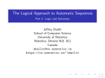 Logic and Automata - Cheriton School of Computer Science