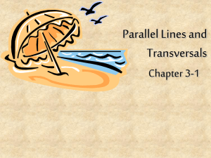 Ch 3-1 Parallel Lines and Transversals