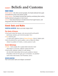 Lesson 2 Beliefs and Customs