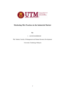 Marketing Mix Practices in the Industrial Market (PDF