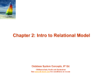 Chapter 2: Intro to Relational Model