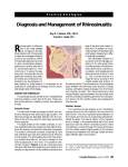 Diagnosis and Management of Rhinosinusitis