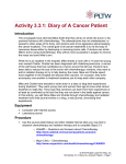 Activity 3.3.1: Diary of A Cancer Patient Introduction