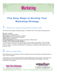 Five Easy Steps to Develop Your Marketing Strategy