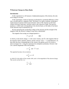 Electron Charge to Mass Ratio Demo