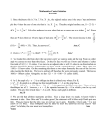 Mathematics Contest Solutions