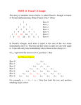 MDM 4U Pascal`s Triangle