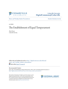 The Establishment of Equal Temperament