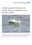 Clinical protocol for the use of syringe drivers