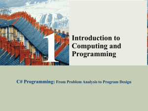 From Problem Analysis to Program Design