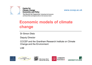 Economic models of climate change