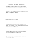 CURRENT, VOLTAGE, RESISTANCE