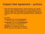 Subject-Verb Agreement -
