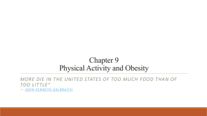 Chapter 9 Physical Activity and Obesity