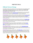 Reading: Different Forms of Energy