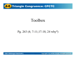 4.6 Triangle Congruence CPCTC