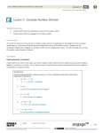 Lesson 7: Complex Number Division