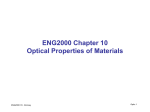 Optical properties of materials