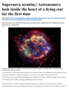 Supernova scrutiny: Astronomers look inside the heart of a dying