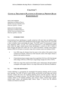 chapter 7. clinical treatment planning in external photon