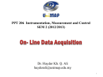 Lect. 6. On- Line Data Acquisition