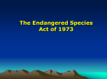 The Endangered Species Act - Natural Resource Ecology and