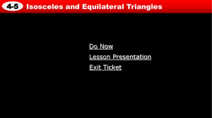 4-5 Isosceles and Equilateral Triangles