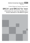 BRCA1 and BRCA2 for men - Oxford University Hospitals