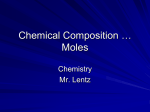 Chemical Composition … Moles