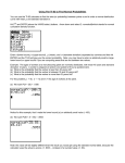 Using The TI-83 to Find Normal Probabilities