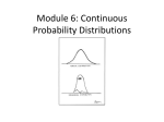 Module 6: Continuous Probability Distributions