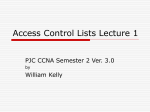 Access Control Lists Lecture 1