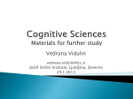 Cognitive architectures - Department of Intelligent Systems