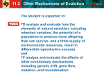 11.3 Other Mechanisms of Evolution TEKS 7D, 7F Genetic drift is a