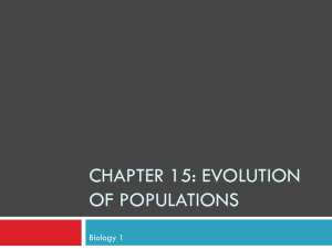 Evolution of Populations