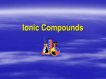 Bonding and Naming Ionic Compounds Workshop