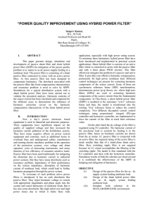 power quality improvement using hybrid power filter