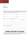 World History Syllabus - Agua Fria Union High School District