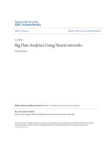 Big Data Analytics Using Neural networks