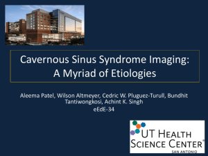 Cavernous Sinus Syndrome Imaging: A Myriad of