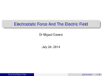 Electrostatic Force And The Electric Field