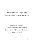 Mathematical Logic and Foundations of