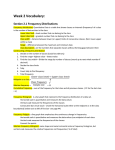 Week 2 Vocabulary: Section 2.1 Frequency