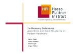 In-Memory Databases Algorithms and Data Structures on Modern
