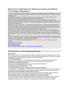 Ebola Information - The College at Brockport