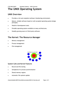 The UNIX Operating System - Niagara College Technology