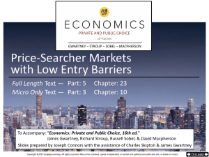 Chapter 23: Price-Searcher Markets with Low Entry Barriers