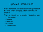 Species Interactions - Effingham County Schools